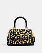 COACH®,ROGUE TOP HANDLE IN HAIRCALF WITH LEOPARD PRINT,Haircalf Leather,Medium,Brass/Leopard,Front View