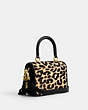 COACH®,ROGUE TOP HANDLE IN HAIRCALF WITH LEOPARD PRINT,Haircalf Leather,Medium,Brass/Leopard,Angle View