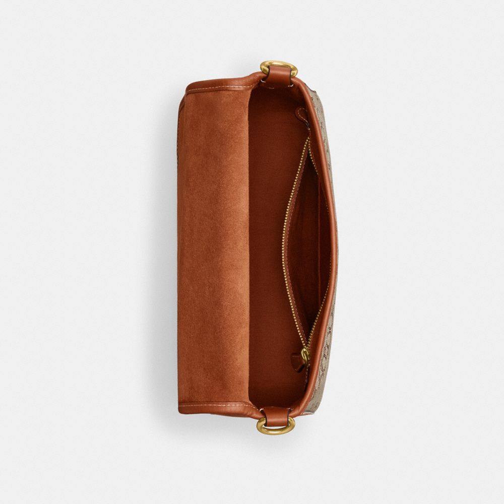 COACH®,Soft Tabby Shoulder Bag In Micro Signature Jacquard,,Inside View,Top View