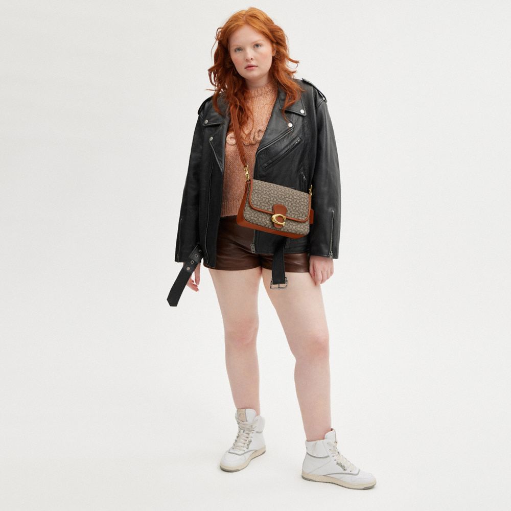 COACH®,Soft Tabby Shoulder Bag In Micro Signature Jacquard,,Detail View