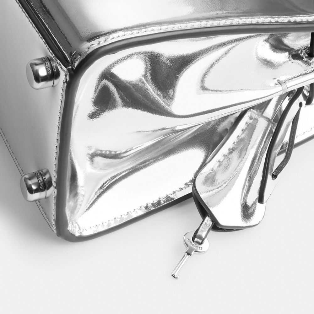 COACH®  Sammy Top Handle 21 In Silver Metallic