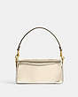 COACH®,TABBY SHOULDER BAG 20 IN METALLIC,Metallic Leather,Small,Shine,Brass/Gold,Back View