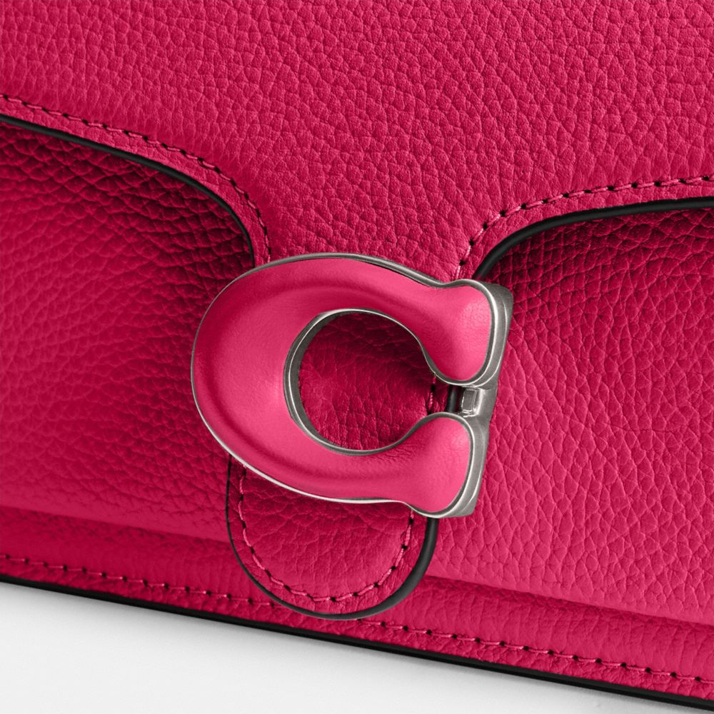 COACH®,Tabby Shoulder Bag 20,Leather,Shoulder Bag,Logo,Day Party,Pink,Closer View