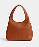 COACH®,LANA SHOULDER BAG,Polished Pebble Leather,X-Large,Brass/Burnished Amber,Front View