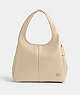 COACH®,LANA SHOULDER BAG,Polished Pebble Leather,X-Large,Brass/Ivory,Front View