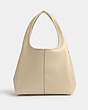 COACH®,LANA SHOULDER BAG,Refined Pebble Leather,Large,Brass/Ivory,Back View