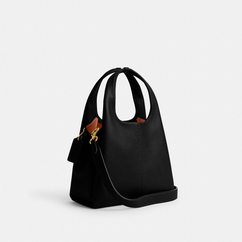 COACH®,Lana Shoulder Bag 23,Leather,Satchel,Metal,Logo,Compact,Casual,,Angle View