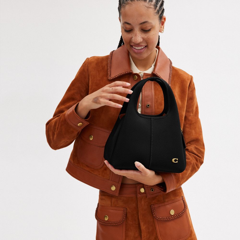 COACH®,Lana Shoulder Bag 23,Leather,Satchel,Metal,Logo,Compact,Casual,,Detail View
