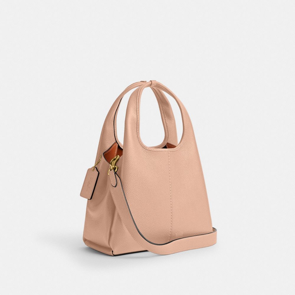 COACH®,Lana Shoulder Bag 23,Leather,Satchel,Metal,Logo,Compact,Casual,,Angle View