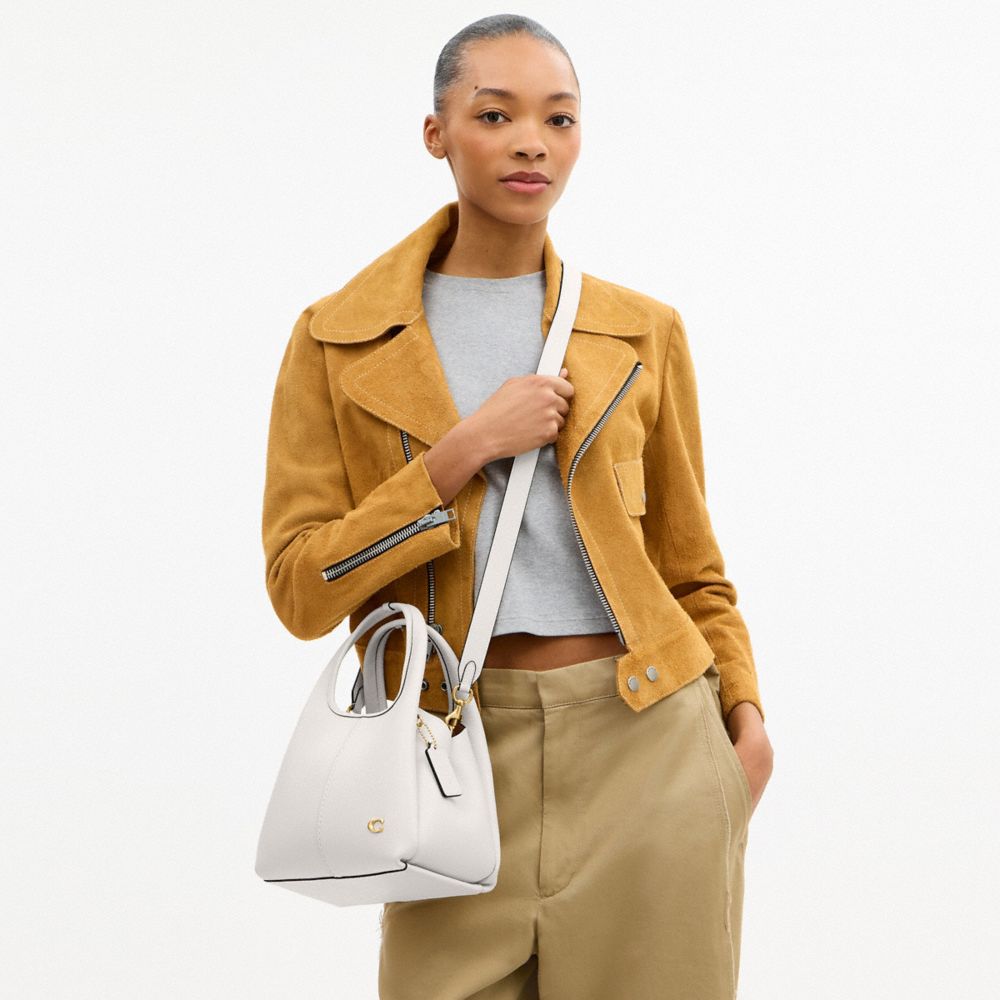 COACH®,Lana Shoulder Bag 23,Leather,Satchel,Logo,Metal,Compact,Casual,