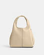 COACH®,LANA SHOULDER BAG 23,Polished Pebble Leather,Small,Brass/Ivory,Back View