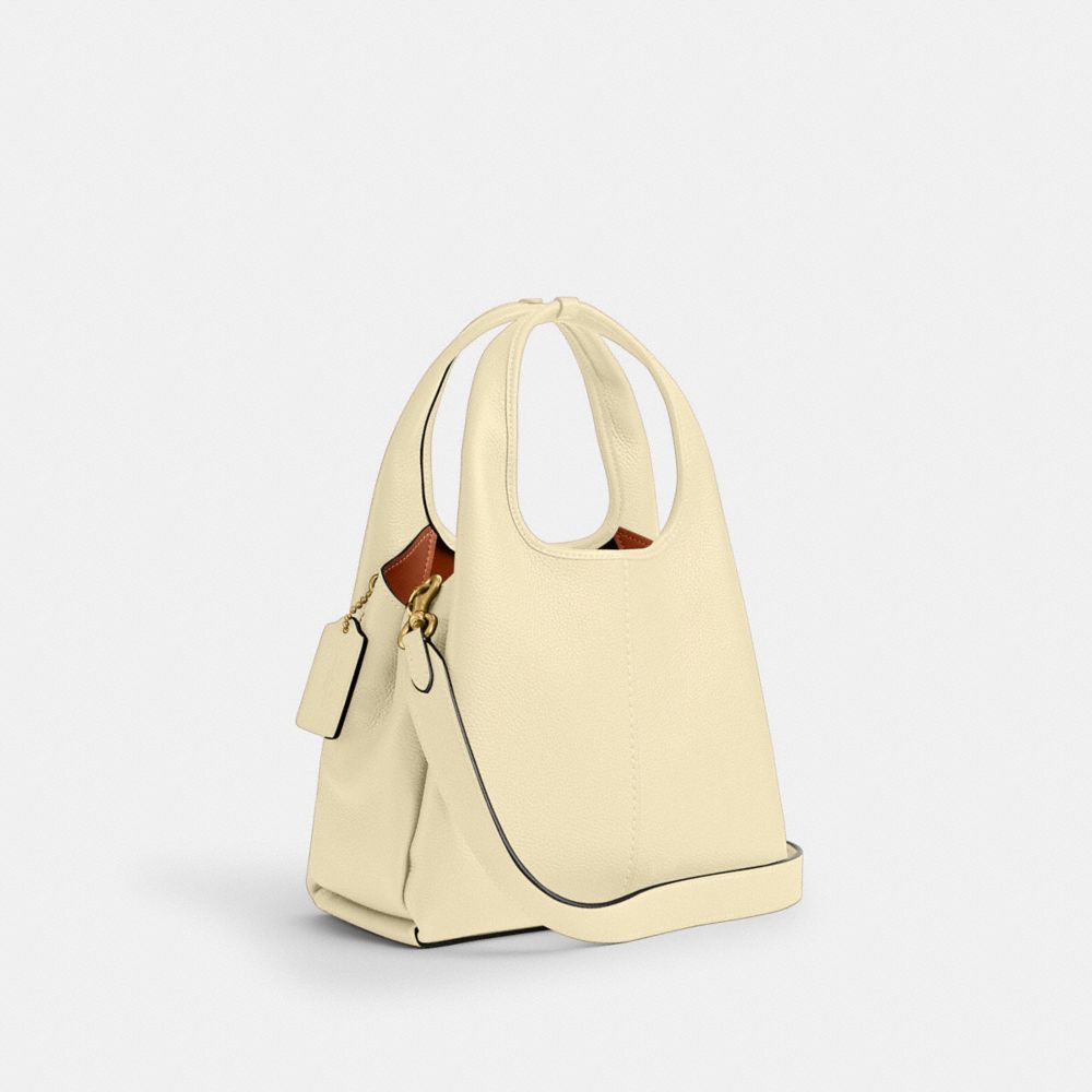 COACH®,Lana Shoulder Bag 23,Leather,Satchel,Metal,Logo,Compact,Casual,,Angle View