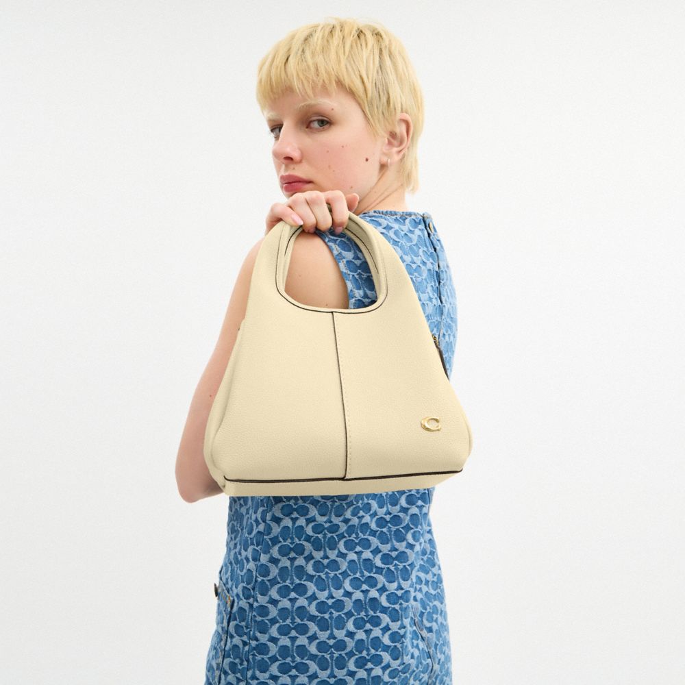 COACH®,Lana Shoulder Bag 23,Leather,Satchel,Metal,Logo,Compact,Casual,