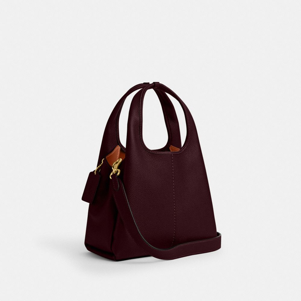 COACH®,Lana Shoulder Bag 23,Leather,Satchel,Metal,Logo,Compact,Casual,,Angle View