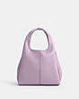 COACH®,LANA SHOULDER BAG 23,Polished Pebble Leather,Small,Silver/Soft Purple,Back View