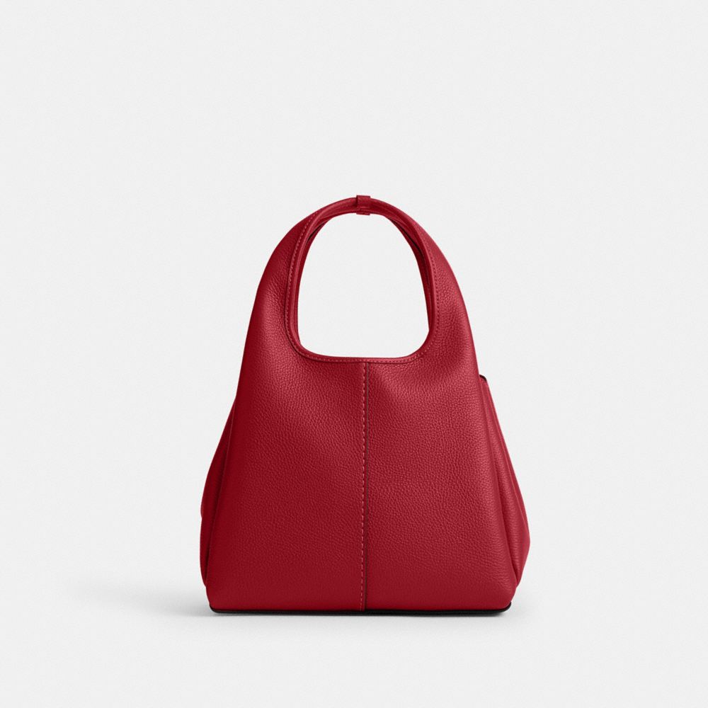 COACH®,Lana Shoulder Bag 23,Leather,Crossbody,Metal,Logo,Compact,Casual,Maroon,Back View