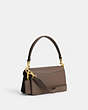 COACH®,TABBY SHOULDER BAG 20,Polished Pebble Leather,Small,Brass/Dark Stone,Angle View