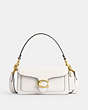 COACH®,TABBY SHOULDER BAG 20,Polished Pebble Leather,Small,Brass/Chalk,Front View