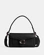 COACH®,TABBY SHOULDER BAG 20,Polished Pebble Leather,Small,Pewter/Black,Front View