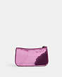 COACH®,PENN SHOULDER BAG WITH SEQUINS,Calf Leather,Mini,Silver/Dark Magenta,Back View