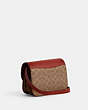 COACH®,IDOL BAG IN SIGNATURE CANVAS WITH SNAKESKIN DETAIL,Medium,Brass/Tan/Rust,Angle View
