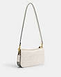 COACH®,PENN SHOULDER BAG IN SIGNATURE LEATHER,Patent Leather,Brass/Chalk,Angle View