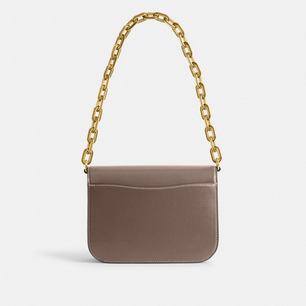 COACH®,Idol Bag,Calfskin Leather,Lining Leather,Shoulder Bag,Logo,Metal,Pen Holder,Gold Metal,Day Party,,Back View