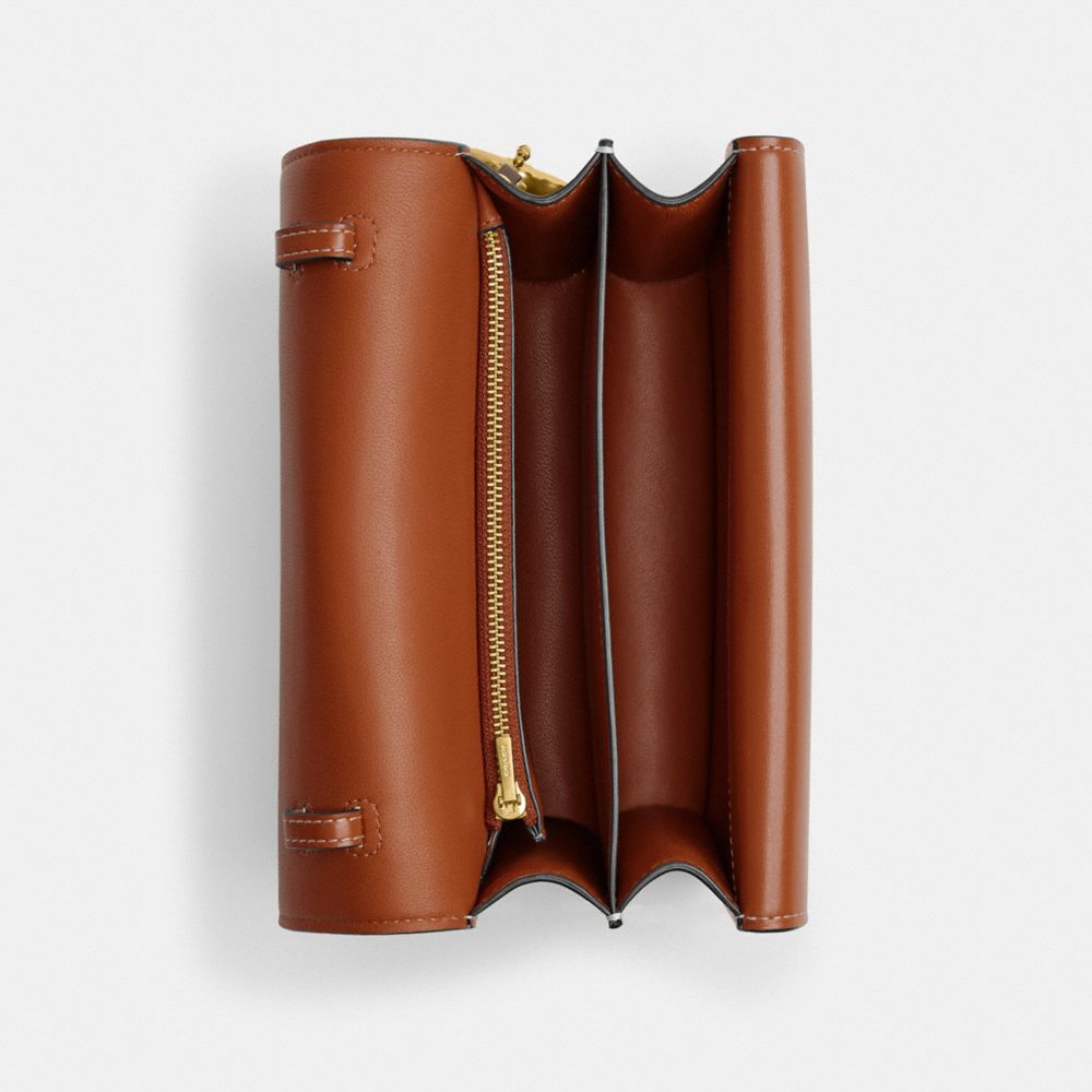 COACH®,Idol Bag,Calfskin Leather,Lining Leather,Shoulder Bag,Logo,Metal,Pen Holder,Gold Metal,Day Party,,Inside View,Top View