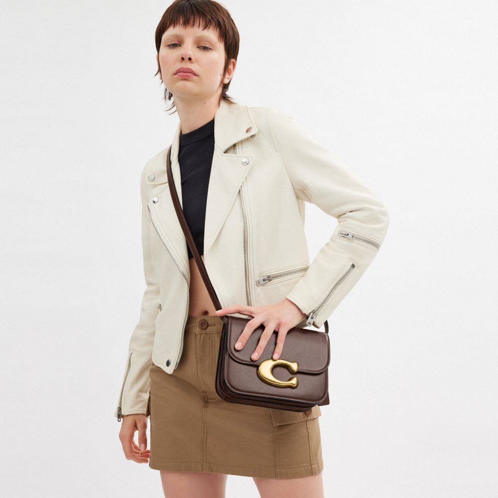 COACH®,Idol Bag,Calfskin Leather,Lining Leather,Shoulder Bag,Logo,Metal,Pen Holder,Gold Metal,Day Party,