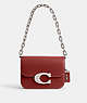 COACH®,IDOL BAG,Medium,Silver/Enamel Red,Front View