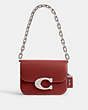 COACH®,IDOL BAG,Medium,Silver/Enamel Red,Front View