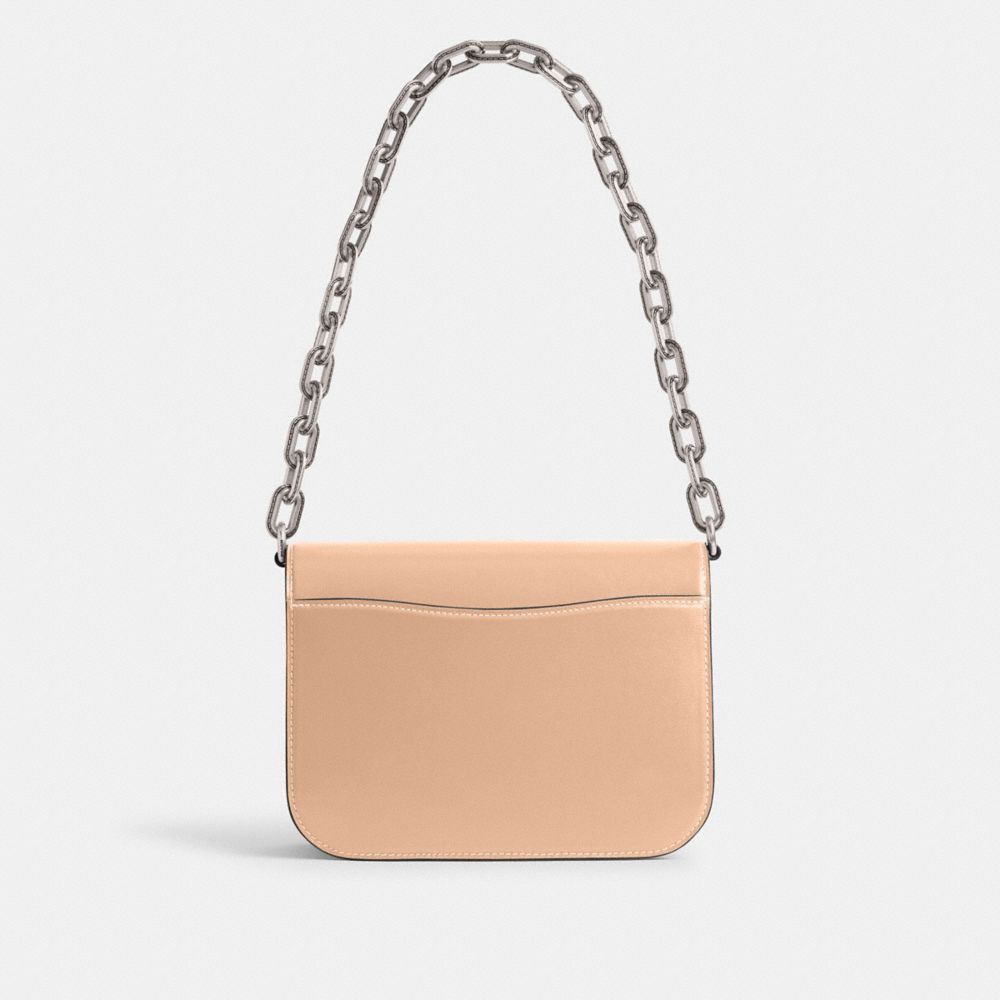 COACH®,Idol Bag,Calfskin Leather,Lining Leather,Shoulder Bag,Metal,Logo,Pen Holder,Gold Metal,Day Party,,Back View