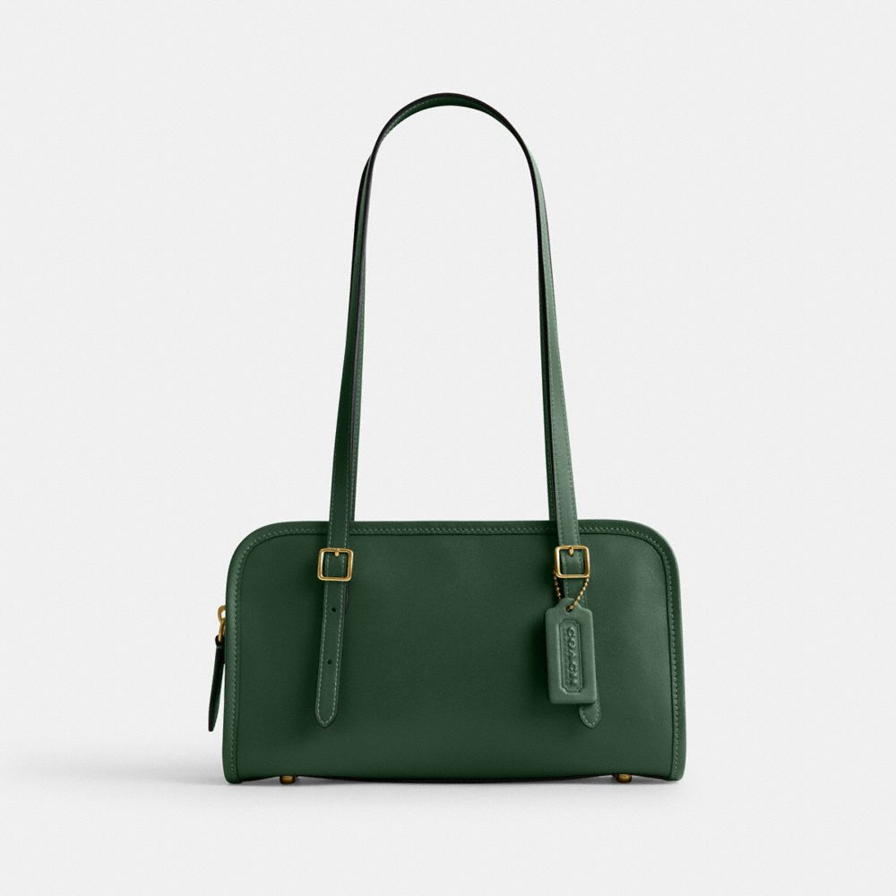 Hunter green store coach purse