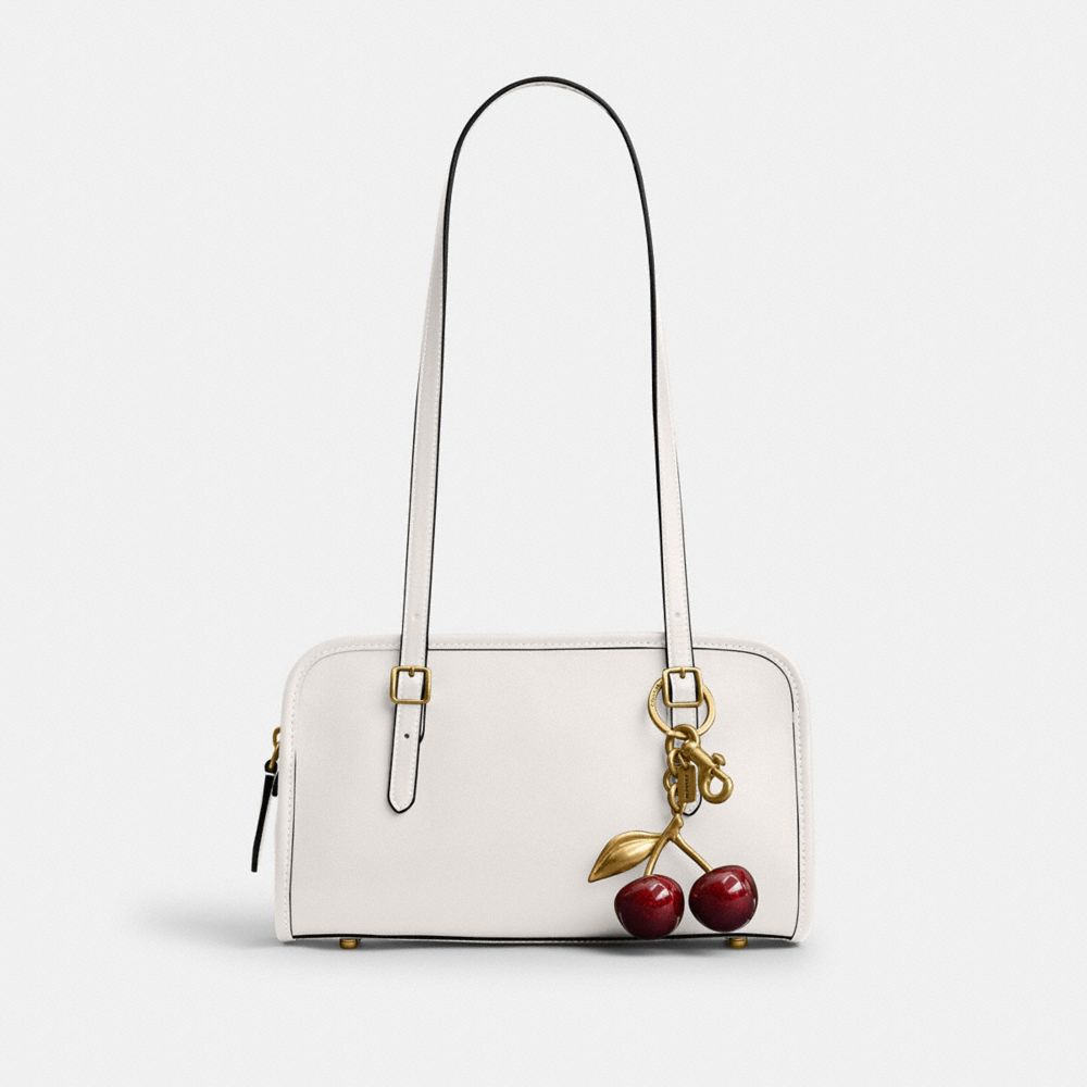 COACH®,SAC ZIPPÉ SWING,Cuir lisse,Laiton/Craie,Angle View