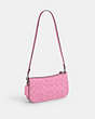 COACH®,PENN SHOULDER BAG IN SIGNATURE CANVAS,Signature Coated Canvas,Mini,Silver/Vivid Pink,Angle View