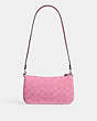 COACH®,PENN SHOULDER BAG IN SIGNATURE CANVAS,Signature Coated Canvas,Mini,Silver/Vivid Pink,Back View