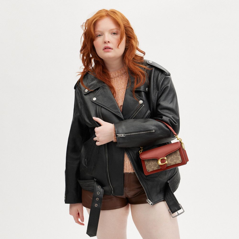 COACH®,Tabby Shoulder Bag 20 In Signature Canvas,,Detail View