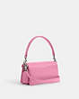 COACH®,TABBY SHOULDER BAG 20 IN SIGNATURE CANVAS,Signature Coated Canvas,Small,Silver/Vivid Pink,Angle View