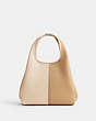 COACH®,LANA SHOULDER BAG 23 IN COLORBLOCK,Polished Pebble Leather,Small,Brass/Ivory Multi,Back View