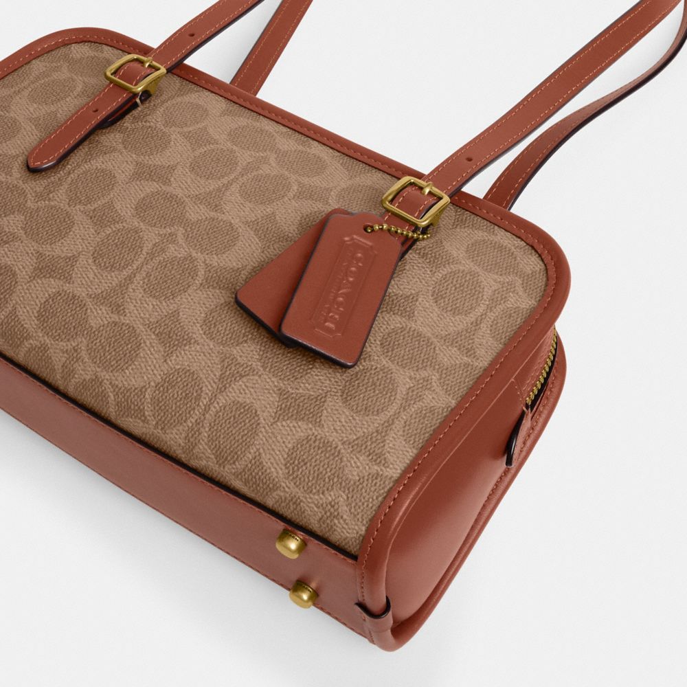 COACH®,Swing Zip Bag In Signature Canvas,,Outsole View
