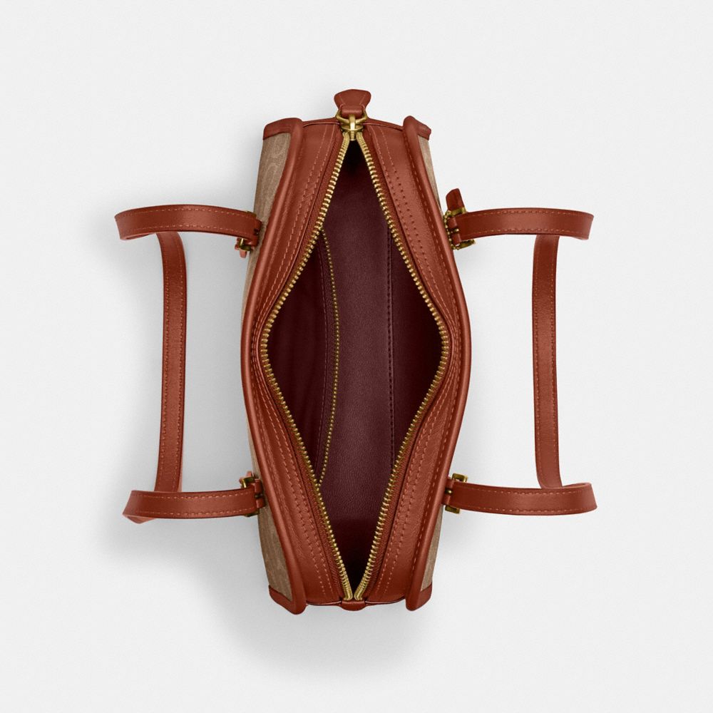 COACH®,Swing Zip Bag In Signature Canvas,,Inside View,Top View