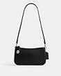 COACH®,PENN SHOULDER BAG,Glovetanned Leather,Silver/Black,Front View