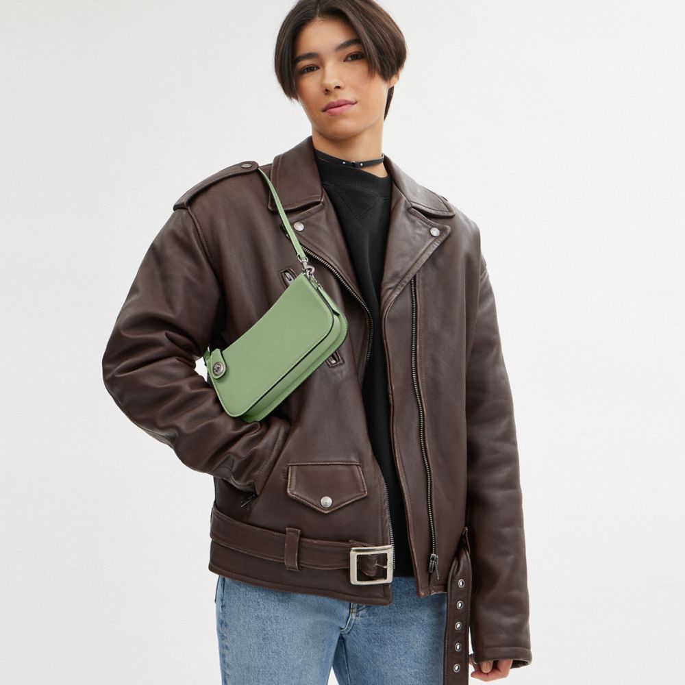 COACH®,Penn Shoulder Bag,Leather,Shoulder Bag,No Embellishment,Casual,Green,Detail View