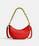 COACH®,MIRA SHOULDER BAG,Glovetanned Leather,Brass/Sport Red,Front View