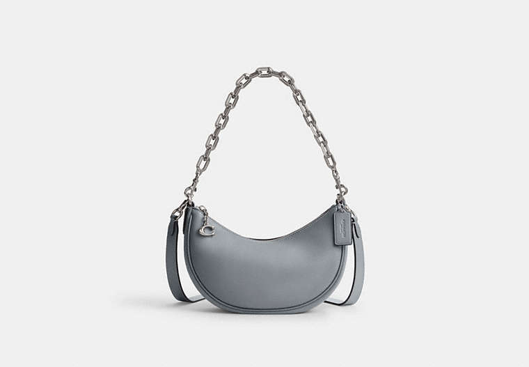 COACH®,MIRA SHOULDER BAG,Medium,Silver/Grey Blue,Front View