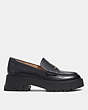COACH®,RUTHIE LOAFER,Leather,Black,Angle View