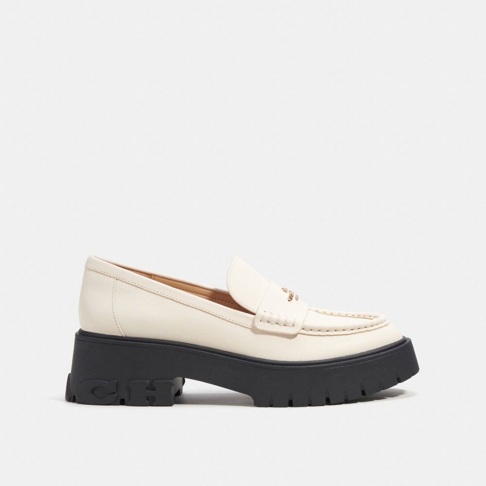 COACH®,RUTHIE LOAFER,Chalk,Angle View
