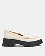 COACH®,RUTHIE LOAFER,Leather,Chalk,Angle View