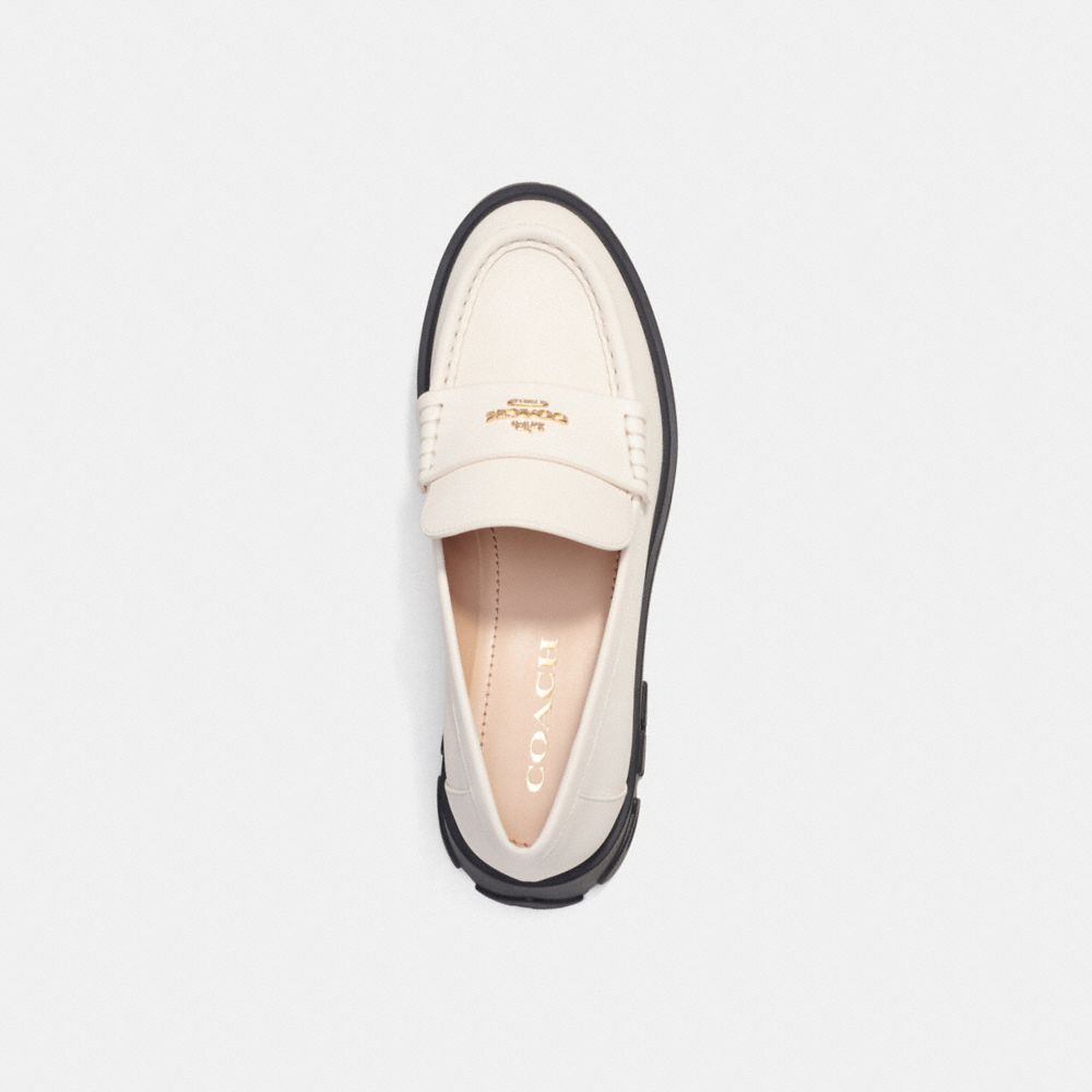 COACH®,RUTHIE LOAFER,Chalk,Inside View,Top View