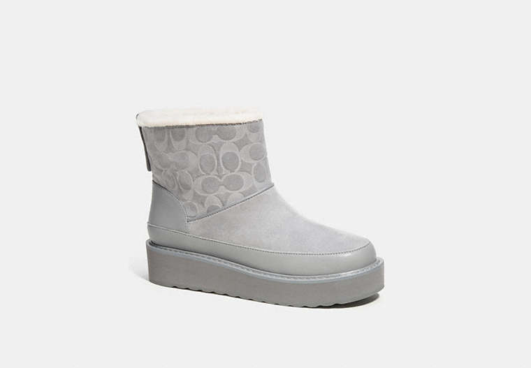 COACH®,INDI BOOTIE,Suede,Granite,Front View